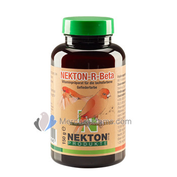 Nekton R-Beta 150gr, (pigmento beta-caroteno enriquecido com vitaminas, minerais e oligoelementos). Para pássaros vermelhos