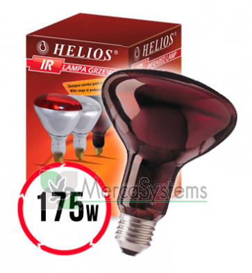 Helios Infrared Red Lamp 175W (Lâmpada infravermelha Vermelha de aquecimento, especial para a criação) 