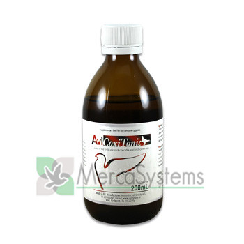 AviMedica AviCoxi Tonic 200 ml (coccidiose, tricomoníase e Hexamidos). Para pássaros e pombos