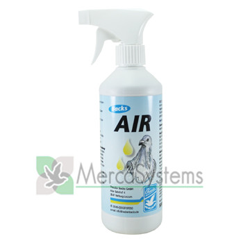 Loja online de productos para pombos e para Columbofilia: Backs Air 500 ml, (limpa e desinfecta as vias respiratórias).