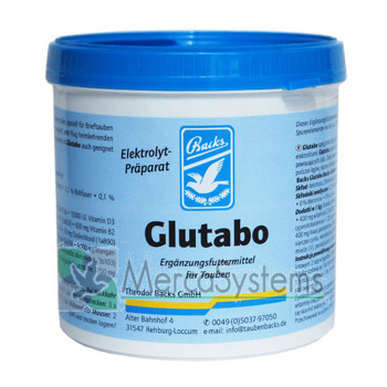 Backs Glutabo 500 gr. (electrolitos, glucosa, azúcares, vitaminas y oligoelementos). Recuperador total 