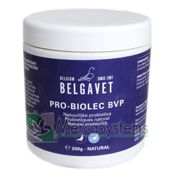 BelgaVet Pro-Biolec 200gr es un probiótico 100% natural, altamente eficaz para palomas de competición.