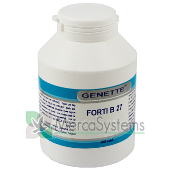 Genette Forti B 27 500 comprimidos (aminoácidos + vitaminas + minerais) para os pombos. 
