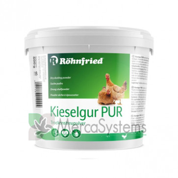 Rohnfried Kieselgur Pur 600 gr (NOVA FÓRMULA eficaz contra ácaros e outros parasitas externos). Para galinhas, aves e coelhos.