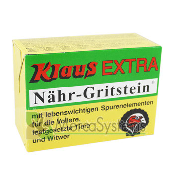 Klaus Grit-Stein Extra 620gr, (bloco mineral enriquecido com cálcio, iodo e carvão vegetal)