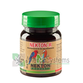 Nekton R 35gr (pigmento cantaxantina enriquecido com vitaminas, minerais e oligoelementos). Para as aves vermelha