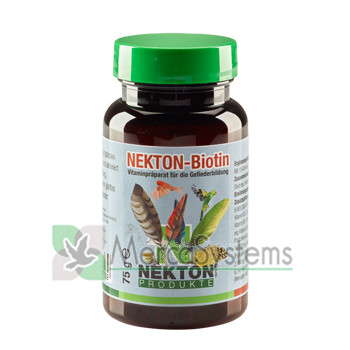 Nekton Biotin 75gr, (estimula o desenvolvimento das Penas). Para Pássaros. 