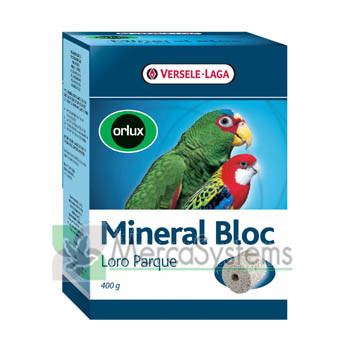 Versele Laga Orlux Mineral Block Loropark 400g para periquitos e papagaios.