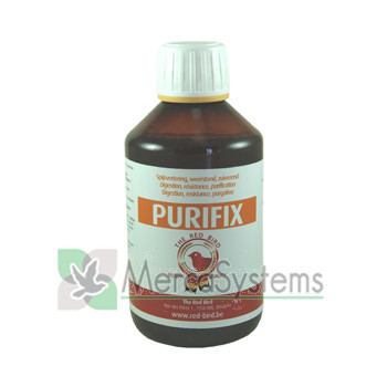 Loja online de productos para pombos e para Columbofilia: The Red Pigeon Purifix 1L, (purifica o corpo, aumenta a resistência e fortalece as defesas).