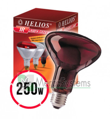 Helios Infrared Red Lamp 250W (Lâmpada infravermelha Vermelha de aquecimento, especial para a criação) 