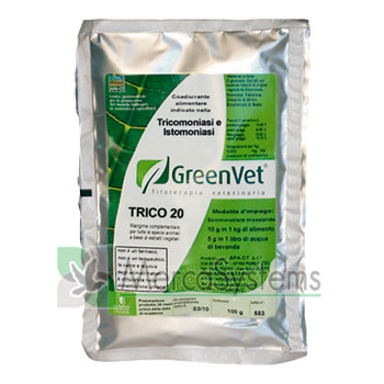 Greenvet Trico 20 100gr, (tratamento e prevenção da tricomoníase)