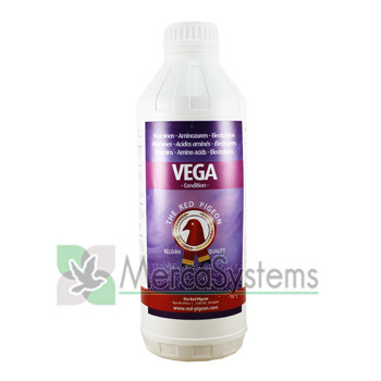 The Red Pigeon Vega 1 litro, (vitaminas, aminoácidos, eletrólitos).