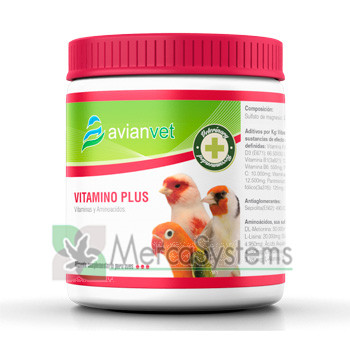 Avianvet Vitamino Plus 250gr, (vitaminas e aminoácidos para aves)